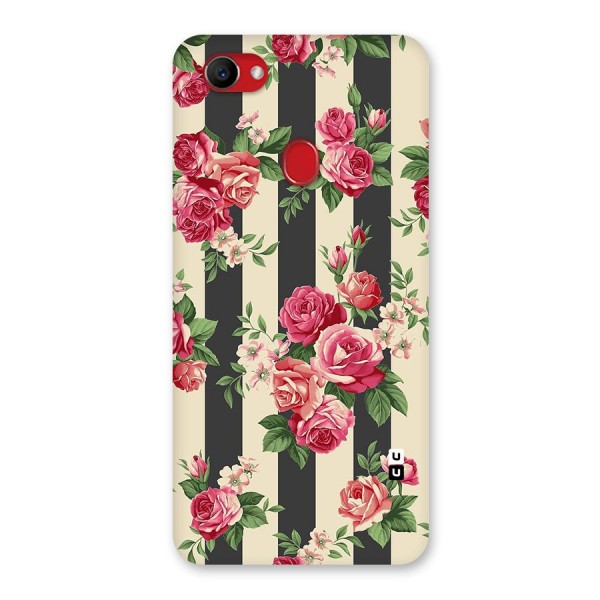 Stripes And Floral Back Case for Oppo F7