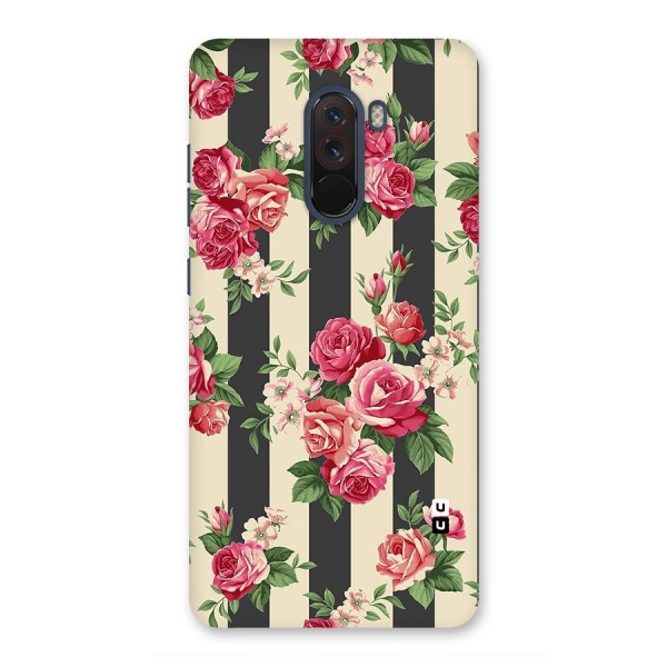 Stripes And Floral Back Case for Poco F1
