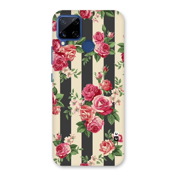 Stripes And Floral Back Case for Realme Narzo 30A