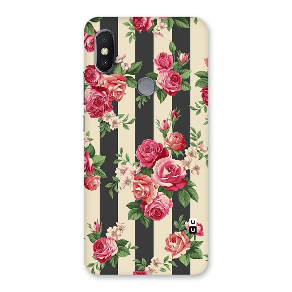 Stripes And Floral Back Case for Redmi Y2