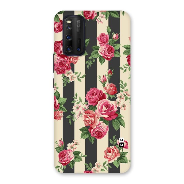 Stripes And Floral Back Case for Vivo iQOO 3