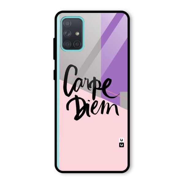 Stripes Black Diem Glass Back Case for Galaxy A71