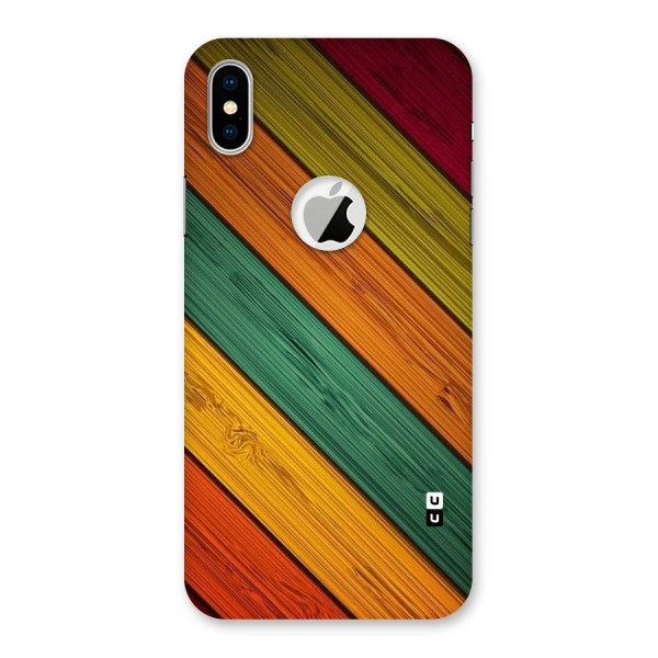Stripes Classic Design Back Case for iPhone XS Logo Cut
