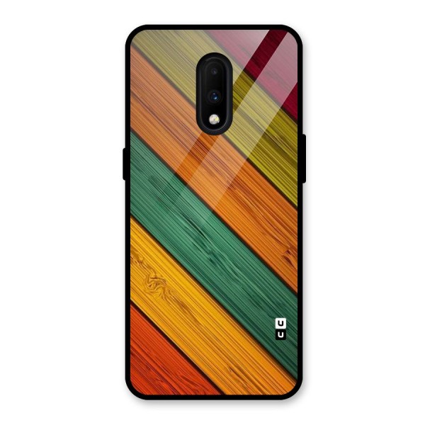Stripes Classic Design Glass Back Case for OnePlus 7