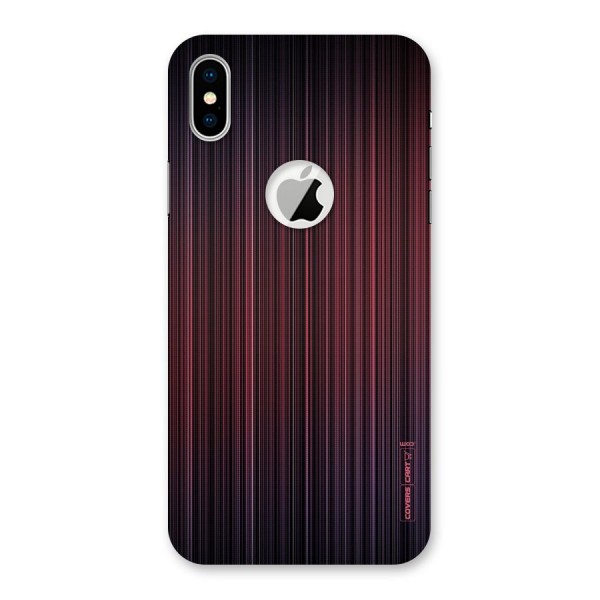 Stripes Gradiant Back Case for iPhone XS Logo Cut