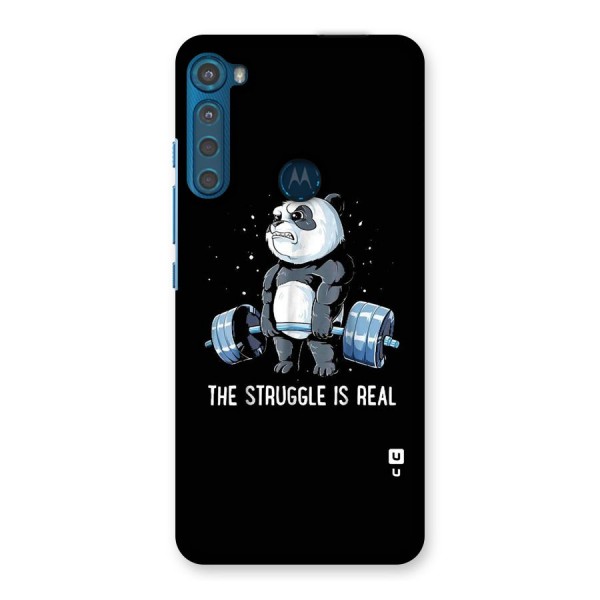 Struggle is Real Panda Back Case for Motorola One Fusion Plus