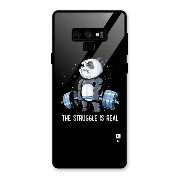 Struggle is Real Panda Glass Back Case for Galaxy Note 9
