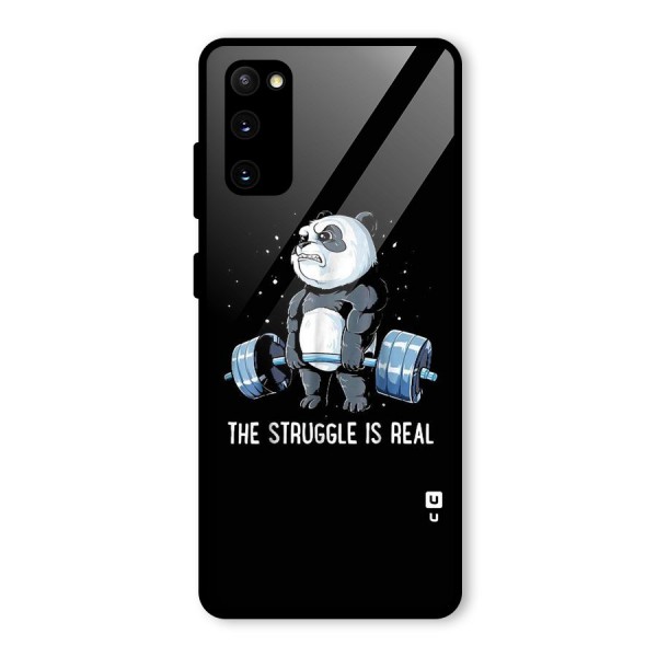 Struggle is Real Panda Glass Back Case for Galaxy S20 FE