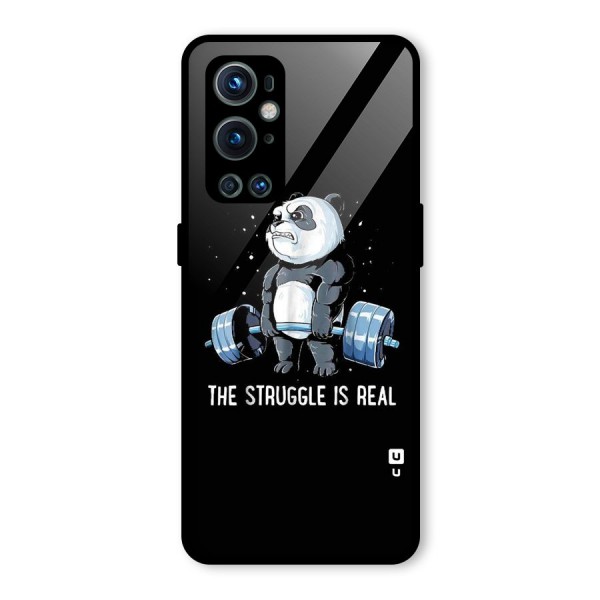 Struggle is Real Panda Glass Back Case for OnePlus 9 Pro