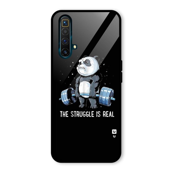 Struggle is Real Panda Glass Back Case for Realme X3