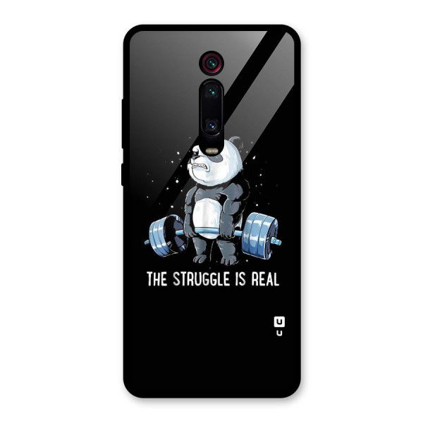 Struggle is Real Panda Glass Back Case for Redmi K20 Pro