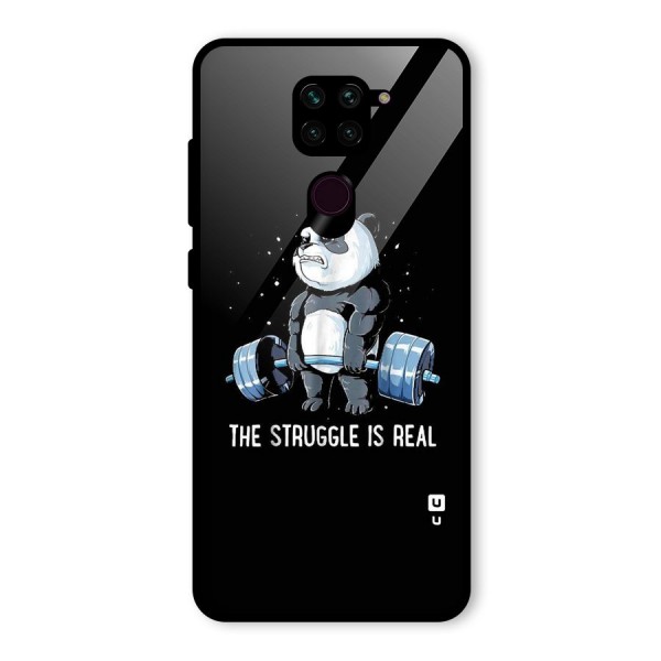 Struggle is Real Panda Glass Back Case for Redmi Note 9