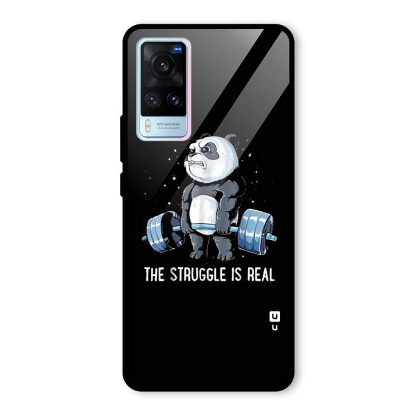 Struggle is Real Panda Glass Back Case for Vivo X60