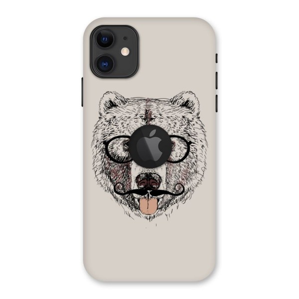 Studious Bear Back Case for iPhone 11 Logo Cut