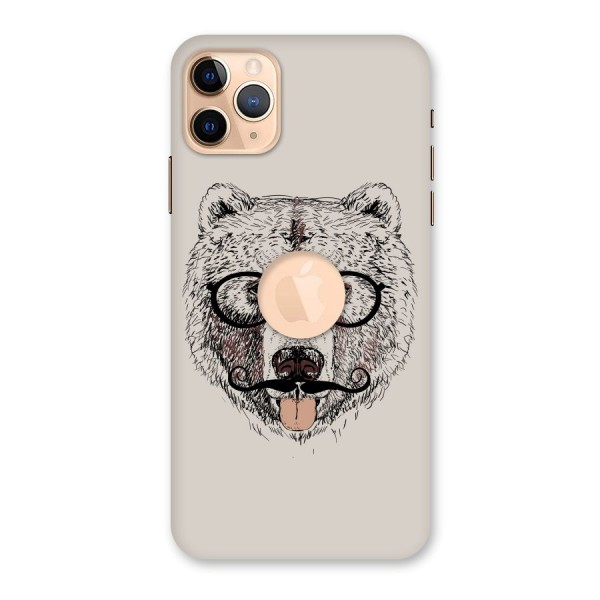 Studious Bear Back Case for iPhone 11 Pro Max Logo Cut