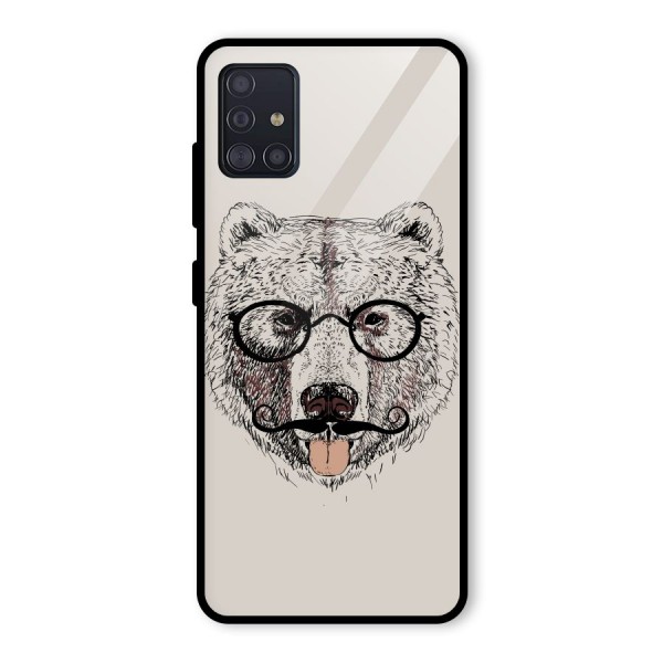 Studious Bear Glass Back Case for Galaxy A51