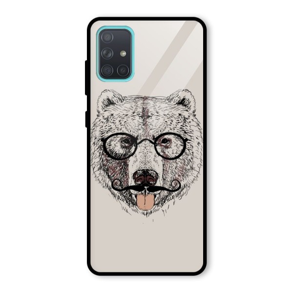 Studious Bear Glass Back Case for Galaxy A71