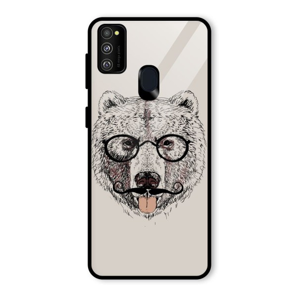 Studious Bear Glass Back Case for Galaxy M21
