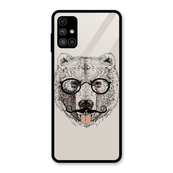 Studious Bear Glass Back Case for Galaxy M51