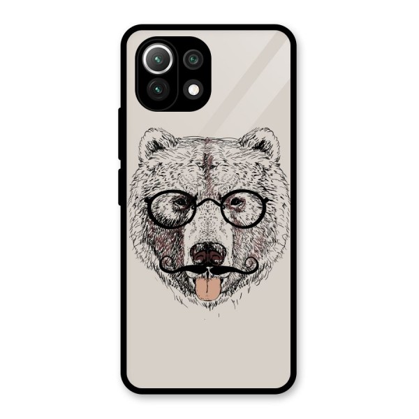 Studious Bear Glass Back Case for Mi 11 Lite