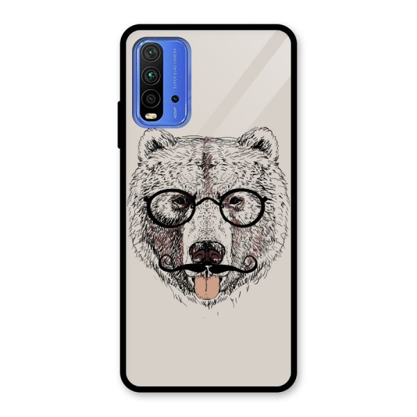 Studious Bear Glass Back Case for Redmi 9 Power