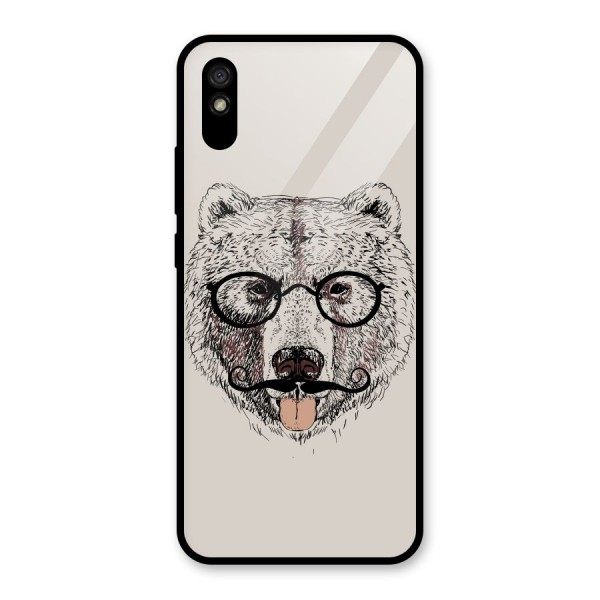 Studious Bear Glass Back Case for Redmi 9i