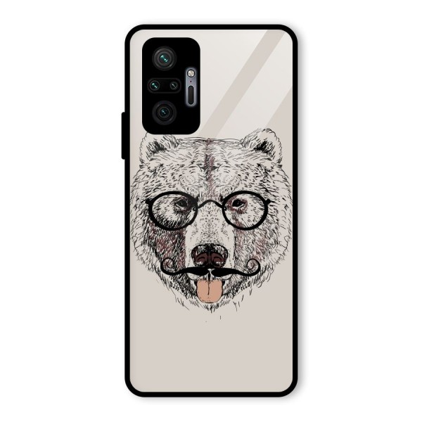 Studious Bear Glass Back Case for Redmi Note 10 Pro