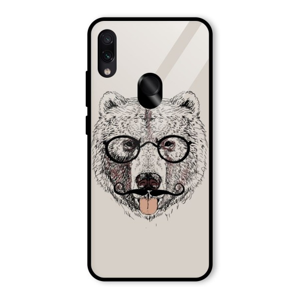Studious Bear Glass Back Case for Redmi Note 7