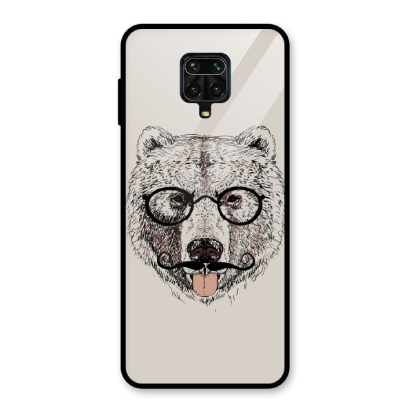 Studious Bear Glass Back Case for Redmi Note 9 Pro