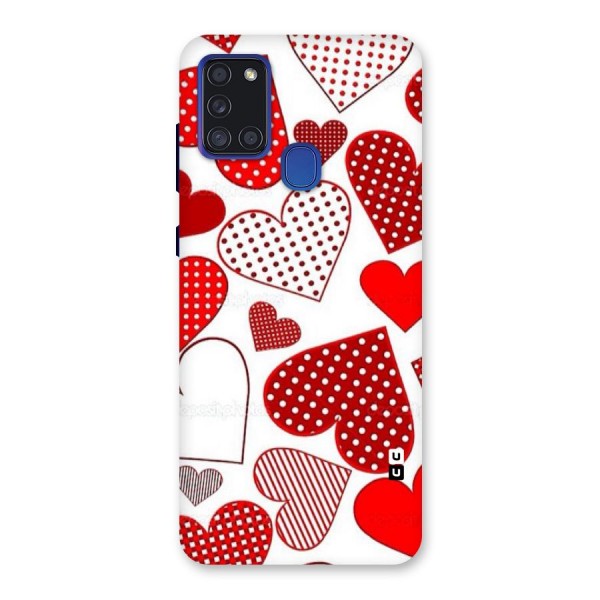Style Hearts Back Case for Galaxy A21s