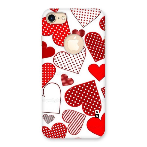 Style Hearts Back Case for iPhone 7 Logo Cut