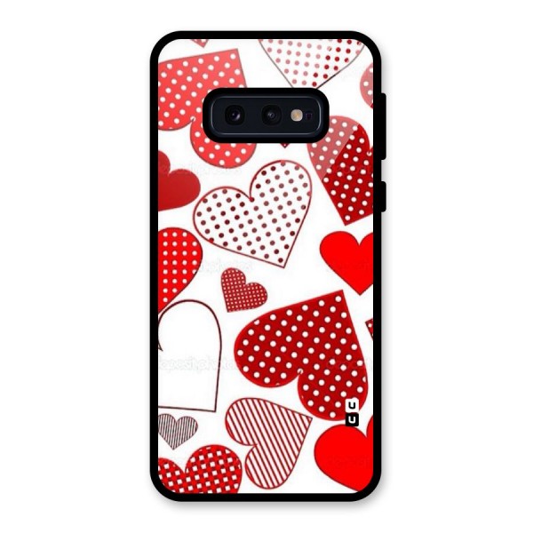 Style Hearts Glass Back Case for Galaxy S10e