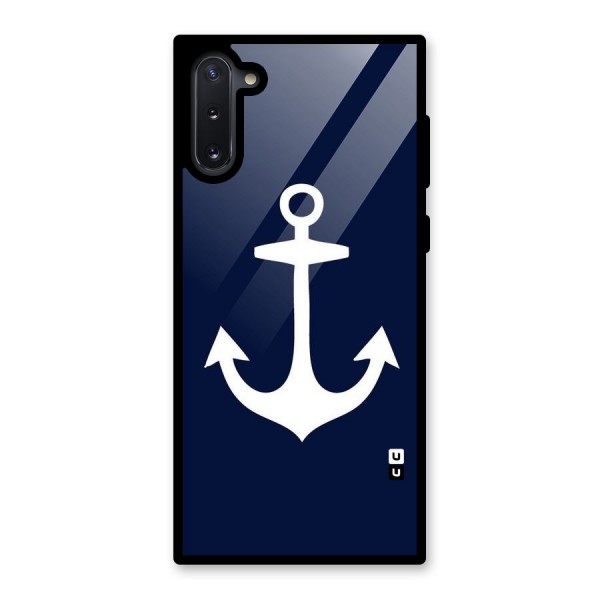 Stylish Anchor Design Glass Back Case for Galaxy Note 10
