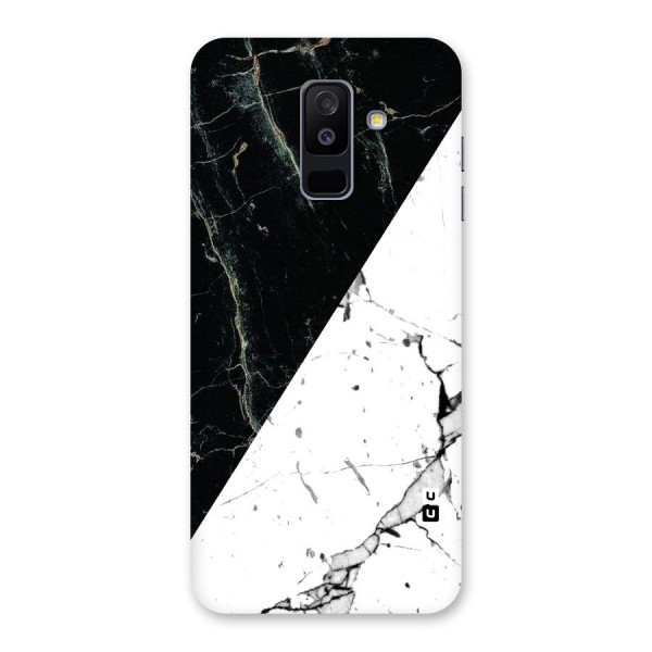 Stylish Diagonal Marble Back Case for Galaxy A6 Plus