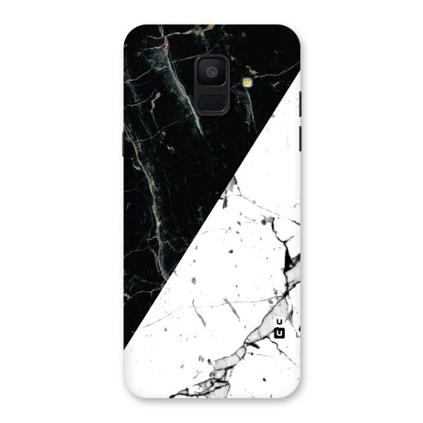 Stylish Diagonal Marble Back Case for Galaxy A6 (2018)
