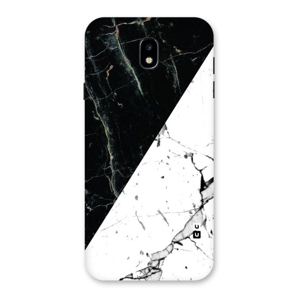 Stylish Diagonal Marble Back Case for Galaxy J7 Pro
