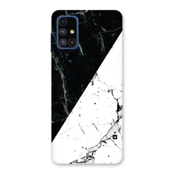 Stylish Diagonal Marble Back Case for Galaxy M51