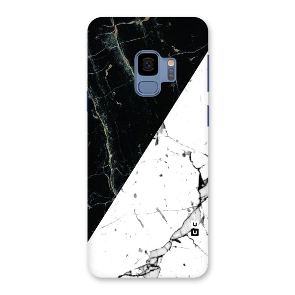 Stylish Diagonal Marble Back Case for Galaxy S9