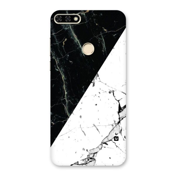 Stylish Diagonal Marble Back Case for Honor 7A