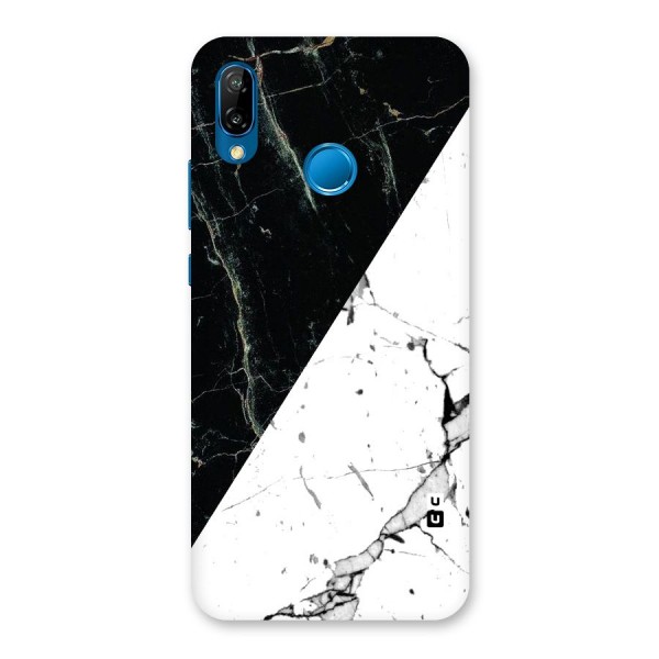 Stylish Diagonal Marble Back Case for Huawei P20 Lite