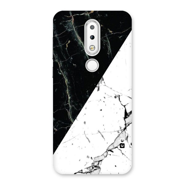 Stylish Diagonal Marble Back Case for Nokia 6.1 Plus