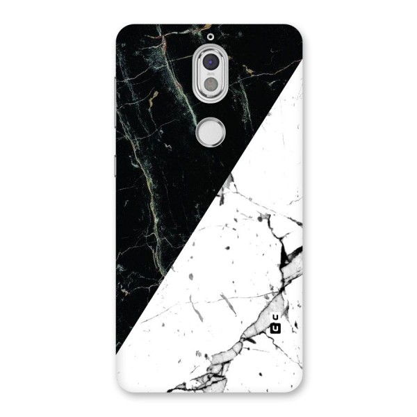 Stylish Diagonal Marble Back Case for Nokia 7