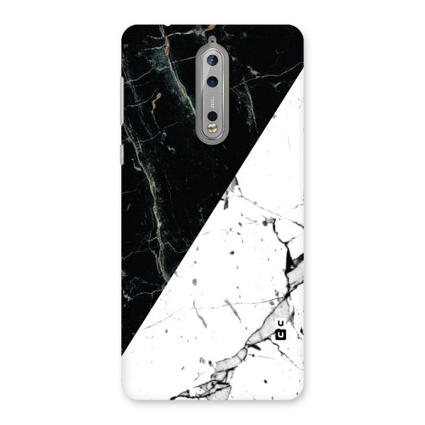 Stylish Diagonal Marble Back Case for Nokia 8