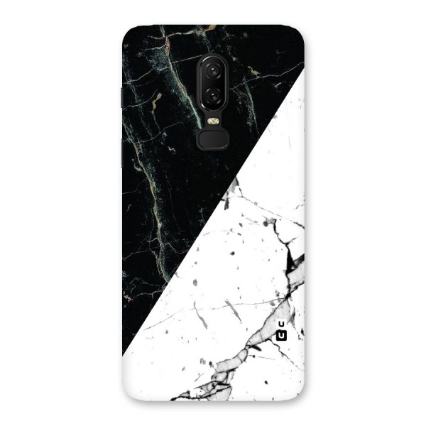 Stylish Diagonal Marble Back Case for OnePlus 6