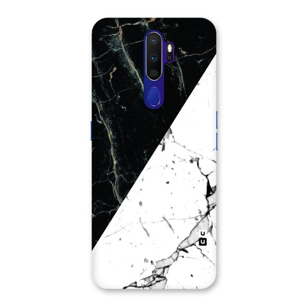 Stylish Diagonal Marble Back Case for Oppo A9 (2020)