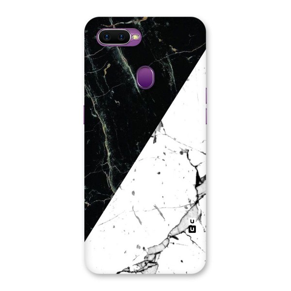 Stylish Diagonal Marble Back Case for Oppo F9
