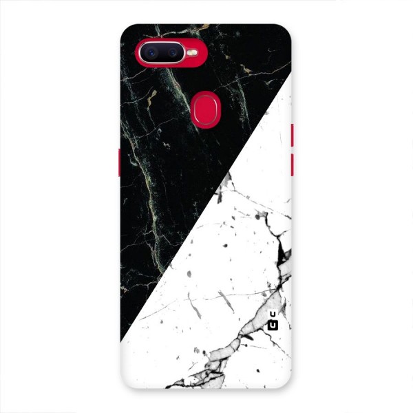 Stylish Diagonal Marble Back Case for Oppo F9 Pro