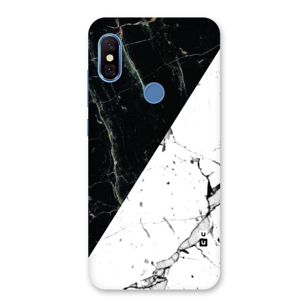 Stylish Diagonal Marble Back Case for Redmi Note 6 Pro