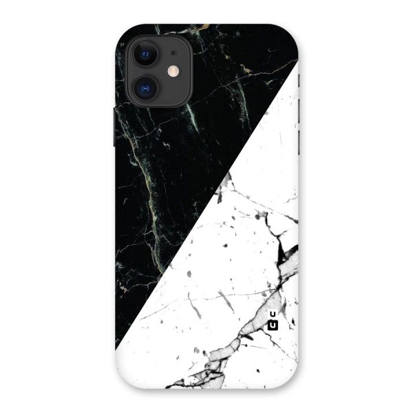 Stylish Diagonal Marble Back Case for iPhone 11