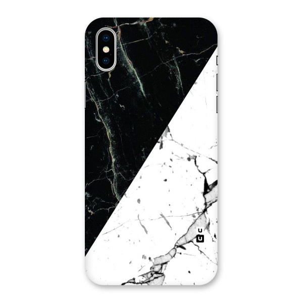 Stylish Diagonal Marble Back Case for iPhone XS
